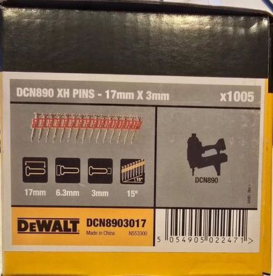 1005 Betonnägel 3,0x17mm XH magaziniert für DeWalt DCN890 Akku Betonnagler C6