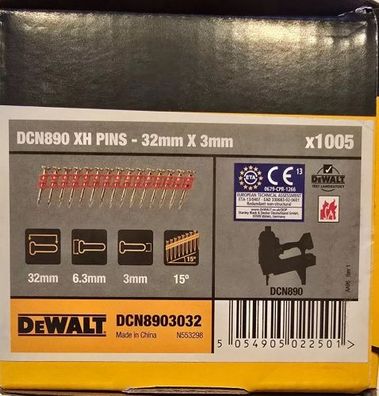 1005 Betonnägel 3,0x32mm XH magaziniert für DeWalt DCN890 Akku Betonnagler C6