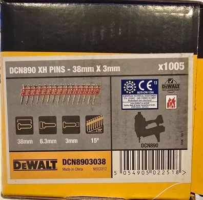 1005 Betonnägel 3,0x38mm XH magaziniert für DeWalt DCN890 Akku Betonnagler C6
