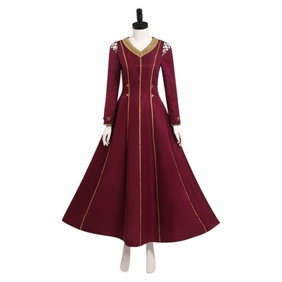 House of the Dragon Rhaenyra Targaryen Cosplay Kostum Rotes Kleid Karneval Anzug