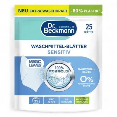 DR. Beckmann Magic Leaves Waschmittel Blätter Sensitv 25WL