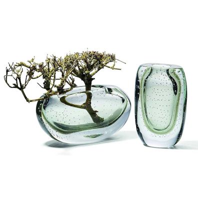 Philippi 107014 Vase AMARA aus grünem Glas