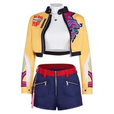 Rumi KPop Demon Hunters Cosplay Kostum Halloween Karneval Party Fancy Dress