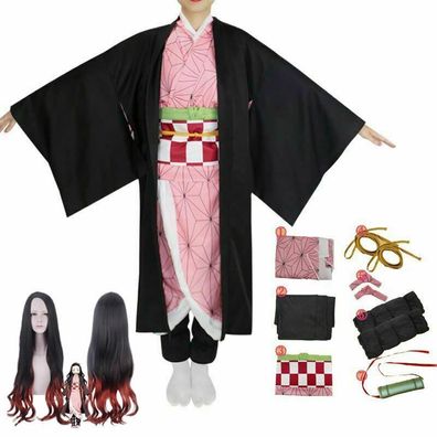 Anime Demon Slayer: Kimetsu no Yaiba Kamado Nezuko Cosplay Kostum Halloween DE