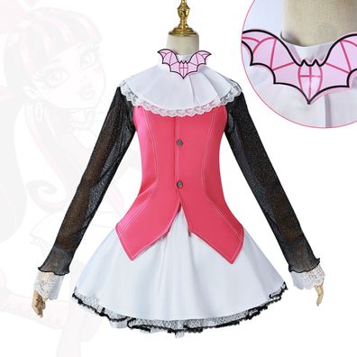 Cosplay Monster High Draculaura Prinzessin Uniform Kleid Halloween Party Anzuge