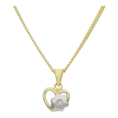 JuwelmaLux Anhänger 333/000 (8 Karat) Gelb- und Weißgold Zirkonia JL14-02-0227