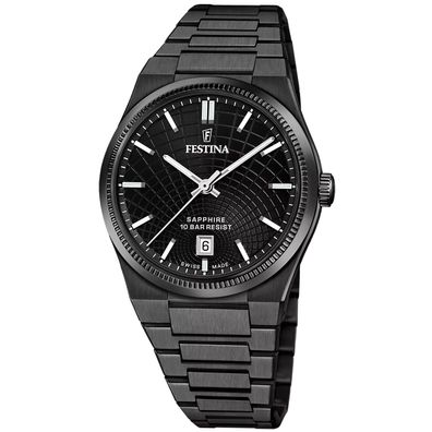 Festina Herrenuhr Schwarz mit Saphirglas F20080/1