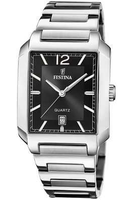 Festina Herrenuhr Rechteckig Schwarz F20677/4