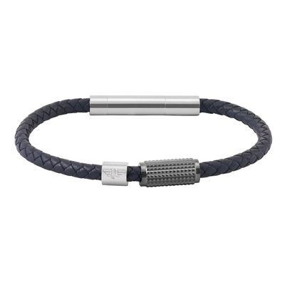 Police Schmuck Herren-Armband Urban Texture Leder Grau PEAGB0001131