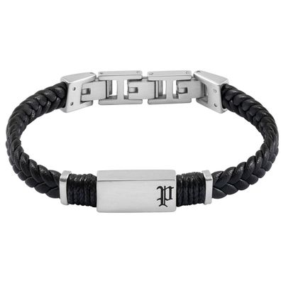 Police Schmuck Herren-Armband Ridgecord Leder Schwarz PEAGB0079503