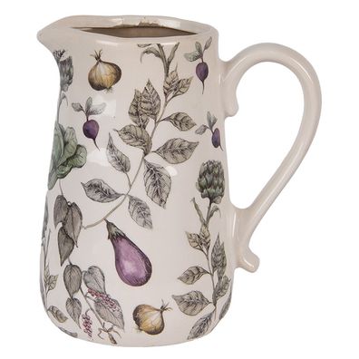 Clayre & Eef Dekorative Kanne 21x15x23 cm Beige Keramik Gemüse (Gr. 21x15x23 cm)