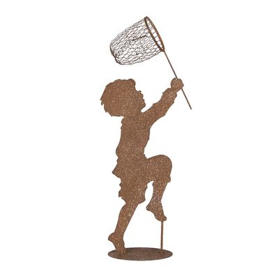 Clayre & Eef Dekorationsfigur Kind 33x13x88 cm Braun Metall (Gr. 33x13x88 cm)