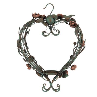 Clayre & Eef Kerzenständer 43x22x60 cm Grün Metall (Gr. 43x22x60 cm)