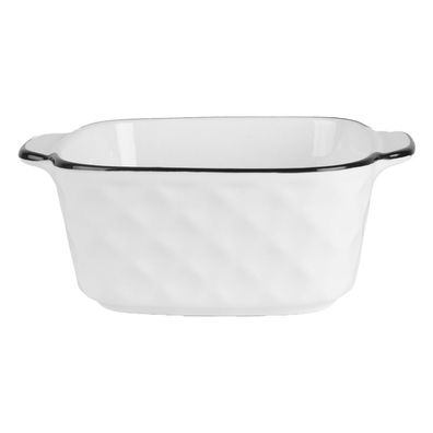 Clayre & Eef Schale 400 ml Weiß Keramik (Gr. 15x12x5 cm / 400 ml)