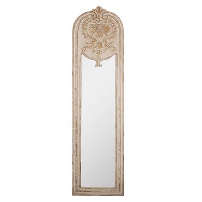 Clayre & Eef Spiegel 48x4x180 cm Beige Holz (Gr. 48x4x180 cm)