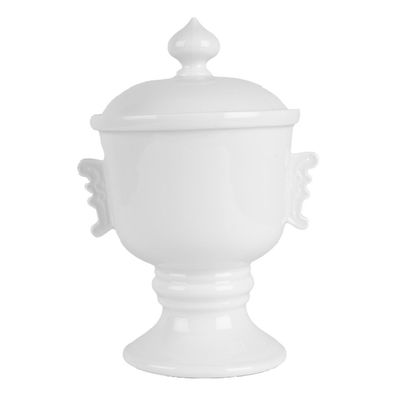 Clayre & Eef Vorratsglas Ø 12x17 cm Weiß Keramik (Gr. Ø 12x17 cm)