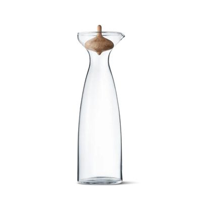 Georg Jensen 3586205 Glaskaraffe Alfredo mit Deckel aus Eichenholz