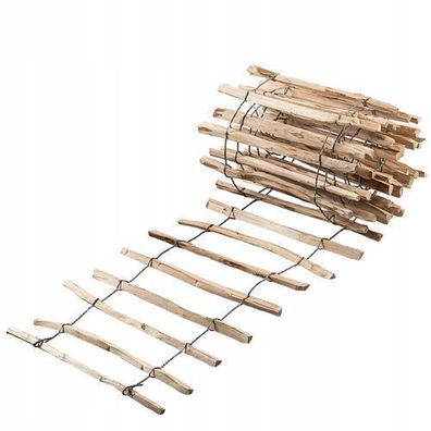 KADAX Zaun aus Hasel, Staketenzaun aus Haselnuss, Gartenzaun, 7-9cm, 60x500cm