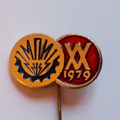 Anstecknadel 20 Jahre Maschinen - Außenhandelsteam