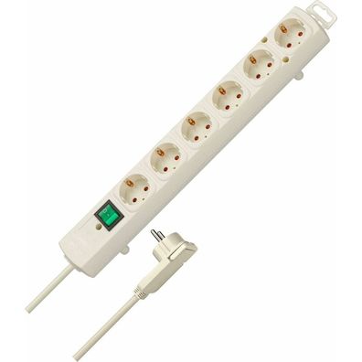 brennenstuhl Comfort-Line Plus 6-fach Steckdosenleiste mit Schalter 2,0 m weiß
