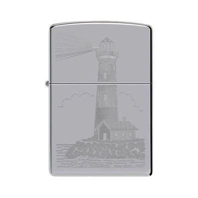 Zippo Benzin-Feuerzeug gelasert, Lighthouse / Leuchtturm 60007477, unbefüllt