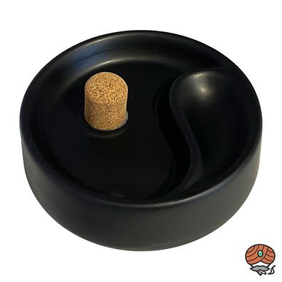 Angelo Keramik Pfeifenaschenbecher schwarz Durchmesser 16,5 cm