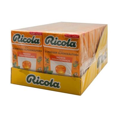 Ricola Ingwer Orangenminze Bonbons, 20x 50g