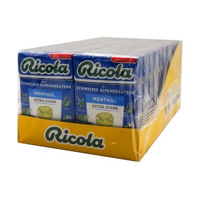Ricola Menthol extra stark Bonbons, 20x 50g