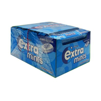 Wrigley's Extra Mints Strong Mint, 24x Rollen à 28g / 16 Stück