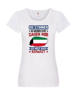 Kuwait | Urlaub | Stimmen in meinem Kopf | Traumland Damen Shirt Weiß