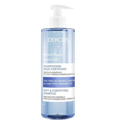 Vichy Dercos Mineral Sanftes stärkendes Shampoo für Haare, 400 ml