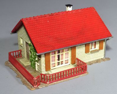 Faller H0 B-200 Sommerhaus Wohnhaus Siedlerhaus mit Terrasse 50er/60er GEBAUT