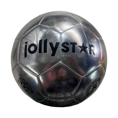 JollyStar Fußball Größe 5 Trainingsball 32 Panel 420g Silberfarbe
