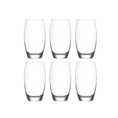 LAV Empire Wassergläser - 6er Set, 510 ml, transparent, modernes Design
