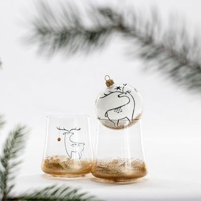 Becher Weihnachtselch Xtra Kristallglas 2 x 350 ml Kristallglas Crystalex Bohemia