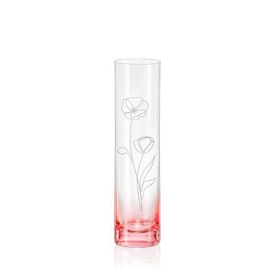 Kristallvase Vase Spring rot K0801 Blumenvase 240 mm Bohemia Crystalex