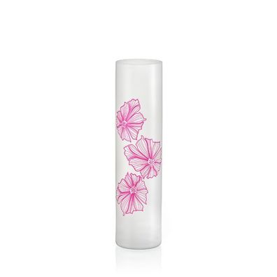 Kristallvase Vase Spring weiß rosa S1702 Blumenvase 240 mm Bohemia Crystalex