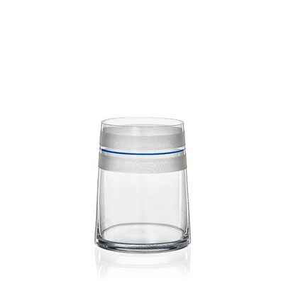 Kristallvase Vase Stripes blau 160 mm Blumenvase Bohemia Crystalex