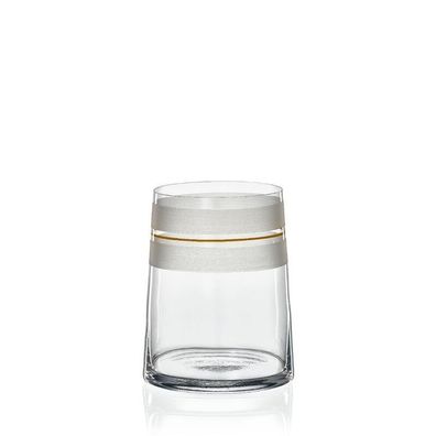 Kristallvase Vase Stripes gelb 160 mm Blumenvase Bohemia Crystalex
