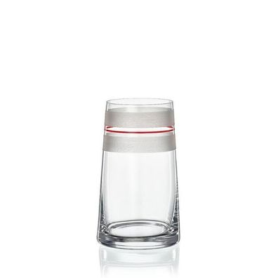 Kristallvase Vase Stripes rot 180 mm Blumenvase Bohemia Crystalex