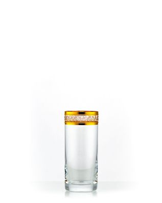 Longdrinks Barline Gold 300 ml 6er Set Kristallglas Bohemia Crystalex