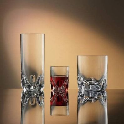 Longdrinks Wasserglas Barline Trio klar 300 ml 6er Set Kristallglas Bohemia