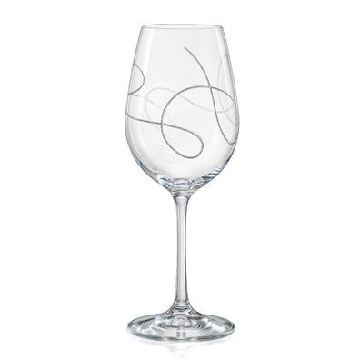 Rotweingläser Model String Clear 350 ml 6er Set Kristallglas Bohemia Crystalex