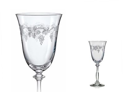 Rotweingläser Royal Traube 350 ml 6er Set Kristallglas Bohemia Crystalex