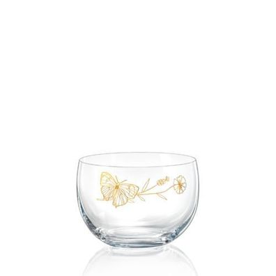 Schale Wild Flowers Kristallschale mit gold Gravur 200 mm Bohemia