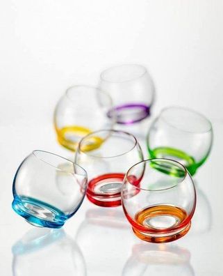 Schnapsgläser Crazy Mini 60 ml 6er Set Kristallglas Bohemia Crystalex