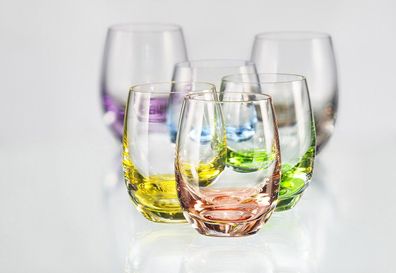 Schnapsgläser Rainbow 60 ml 6er Set Kristallglas Mehrfarbig Bohemia Crystalex