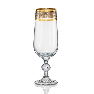 Sektgläser Claudia Exclusive 180 ml 6er Set Kristallglas Bohemia Crystalex
