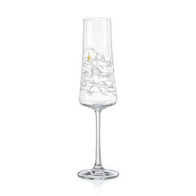 Sektgläser Grown over with happenies 210 ml 2er Set Kristallglas Bohemia Crystalex