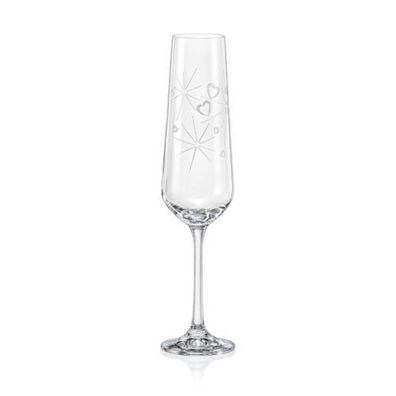 Sektgläser Kristallglas Sparkly LOVE Gravur 200 ml 2er Set Bohemia Crystalex